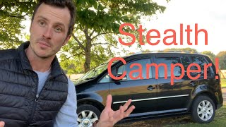 VW TOURAN Stealth Camper for £60 using IKEA desk Cheap and easy Micro MPV minivan conversion [upl. by Nalyk]