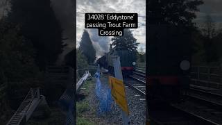 34028 ‘Eddystone’ passing Trout Farm Crossing [upl. by Descombes987]