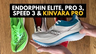 Discussing Sauconys Racing Range Kinvara Pro Endorphin Elite etc [upl. by Aihsilat]