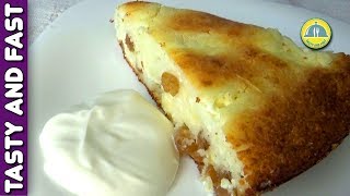 Cottage Cheese Cake Recipe Cottage cheese with sour cream without flour  TastyFastCookRO [upl. by Anreval479]