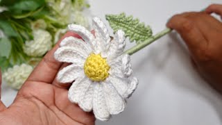 MARGARITAS A CROCHET 🌸 PATRÓN 3D PASO A PASO  FÁCIL Y RAPIDO [upl. by Nnomae]