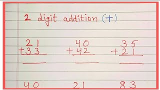 Addition  add sums जमा के सवाल  two digit addition  addition  very easy method [upl. by Atwater25]