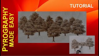 Wood Burning For Beginners – MAPLE TREES  pyrography tutorial [upl. by Murdocca]