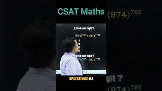 Learn Maths for CSAT UPSC and UPPCS । Unit Digit upsc uppcs csat maths tricks shorts [upl. by Nivat]