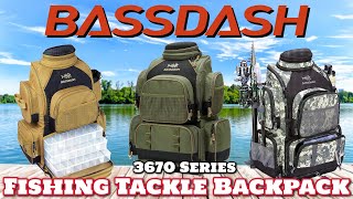 Bassdash Water Resistant Fishing Tackle Backpack 3670 Tactical Bag [upl. by Diskson775]