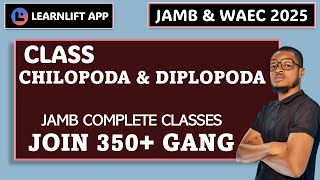 CLASS CHILOPODA amp DIPLOPODA JAMB AND WAEC 2025 UTME 2025 [upl. by Akihdar]