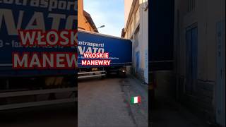 Włoskie manewry z naczepą truckdriver camiones kierowcazawodowy [upl. by Gruchot458]