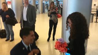 Best Wedding Proposal at Miami Internatonal Airport by an Airman [upl. by Amelina473]