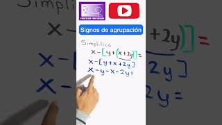 ✔️Signos de Agrupación en 1 minuto algebra1 [upl. by Carlynne11]