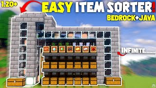 EASIEST Item Sorter Minecraft BedrockJava 120 [upl. by Pillow694]