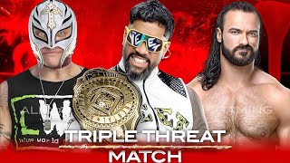 WWE 2K24  Triple Threat Match  Rey Mysterio VS Drew McIntyre VS Jey Uso  WWE [upl. by Odnesor]