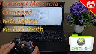 Connect Motorola Gamepad with laptop via bluetooth  Hindi [upl. by Elane]