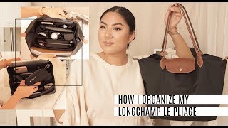 HOW I ORGANIZE MY LONGCHAMP LARGE LE PLIAGE hack  INMYSEAMS [upl. by Ardnoyek]