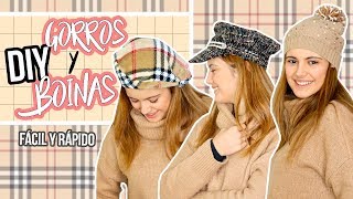 DIY  ¡3 FORMAS de hacer vuestras propias BOINAS y GORROS😜 [upl. by Asik189]