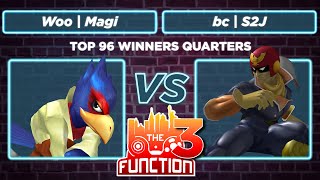 The Function 3  bc  S2J vs Woo  Magi  Top 96 Winners Quarters SSBM [upl. by Slifka]