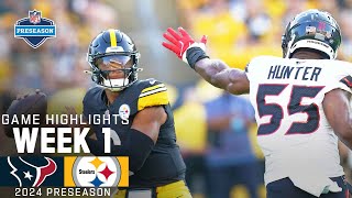 Houston Texans vs Pittsburgh Steelers  2024 Preseason Week 1 Game Highlights [upl. by Myrwyn]