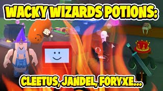 Roblox Wacky Wizards Potions How to get Cleetus Hat Flamingo Jandel amp Foryxes Heads and more… [upl. by Tegdig702]