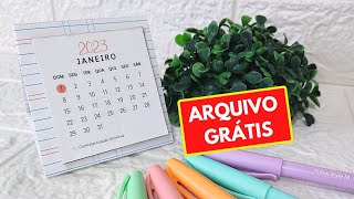 Calendário de Mesa para Imprimir em Casa  Calendário 2023  GRÁTIS [upl. by Lainahtan11]