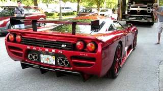 Twin Turbo Saleen S7 idle at the Celebration Exotic Car Show Festival 2011 [upl. by Vincenta]