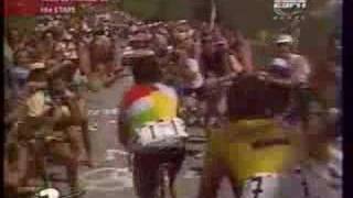 Tour de France 1986  Hinault et LeMond à lAlpe dHuez [upl. by Borlow334]