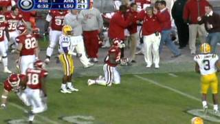 Arkansas vs 1 LSU 2007 3OT [upl. by Hannahsohs961]