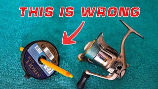 How to Spool a Spinning Reel without Line Twists Best way to spool the fishing reel [upl. by Nirrek983]