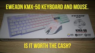 Eweadn KMX50 Keyboard and Mouse Review Unboxing Is it RBG Gigaware 4K [upl. by Nahpos]