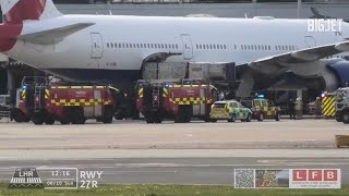 London Heathrow Airport  Wet Arrivals and Departures [upl. by Nerfe]