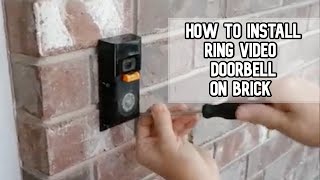 How to install Ring Video Doorbell on brick siding of your home DIY video ring ringdoorbell2 [upl. by Ylirama]