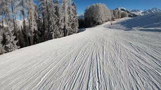 Piste Adrets Blue La PlagneParadiseski Plagne 2000 area [upl. by Neda798]