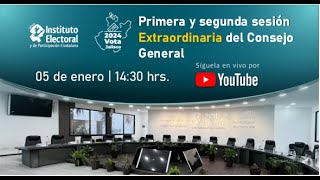 Primera y segunda sesión extraordinaria del Consejo General del IEPC Jalisco 05 enero 2024 [upl. by Asiilanna]