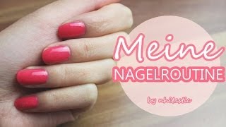 Meine Nagelroutine  Pflege Feilen amp Nagellack  Drogerie Produkte gegen brüchige Nägel [upl. by Elyod546]