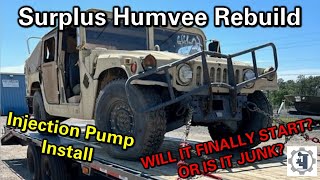 Surplus HMMWV Fuel Injection Pump Replacement A DIY Tutorial  06 [upl. by Anrehs]