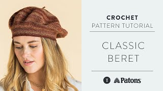 How to CROCHET a BERET Hat  StepByStep Tutorial with The Crochet Crowd [upl. by Gardiner793]