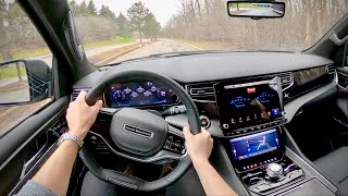 2022 Jeep Grand Wagoneer Obsidian  POV Review [upl. by Ynnavoig]