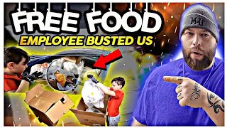 DUMPSTER DIVING  WE HIT BIG ON FREE FOOD EMPLOYEE BUSTED US [upl. by Ettezyl]