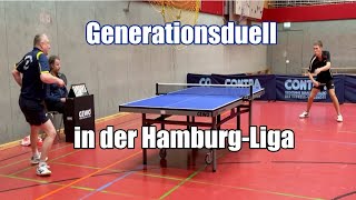 T Busch vs W Fründt Hamburgliga 2223  Generationsduell Tischtennis [upl. by Aleunam]