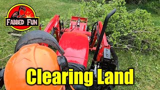 227 Clearing Land With Massey Ferguson and Grapple [upl. by Nnaitsirhc140]