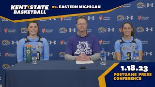 Kent State Womens Basketball vs Eastern Michigan 11823 Postgame Press Conference [upl. by Agustin331]