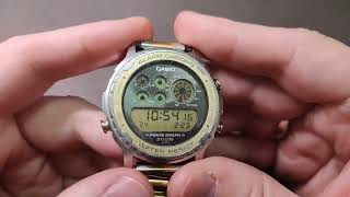 HOW TO ADJUST TIME AND DATE CASIO DW7200 [upl. by Anairol393]