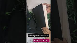 Deloitte Deloittewelcomingkit Deloitte welcome kit  Deloitte US India [upl. by Arannahs731]