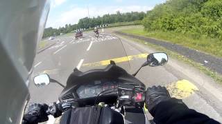 Honda NT700Vs leaving Kirkcaldy to Dundee [upl. by Rakia511]