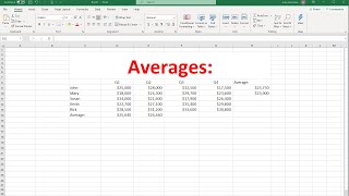 How To Calculate The Average In Excel [upl. by Beker937]