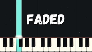 Faded  Alan Walker  Beginner Piano Tutorial Easy [upl. by Atinreb]