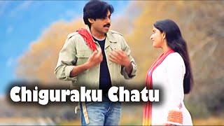 Chiguraku Chatu Full Video Song  Pawan Kalyan Meera Jasmine  Telugu Videos [upl. by Kosak583]