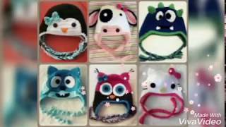 Divertidos gorros de personajes y animalitos tejidos a crochet ❤️ [upl. by Erusaert]