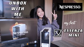 UNBOXING NESPRESSO ESSENZA MINI 雀巢膠囊咖啡機開箱｜morethanJulie [upl. by Adnylg]