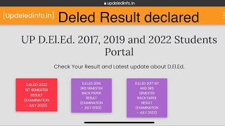 Deled 1st2nd 3rd and 4th semester result declared on pnp website deledAllSemResult updeledresult [upl. by Yrolam]