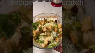 Homemade Cesar Salad salad saladrecipe recipe recipeoftheday deliciousfood fyp [upl. by Carmelia275]