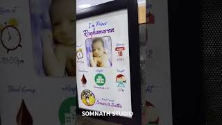 8×12 Born Baby Photo Frame somnathstudio babyphotoframe [upl. by Soutor]